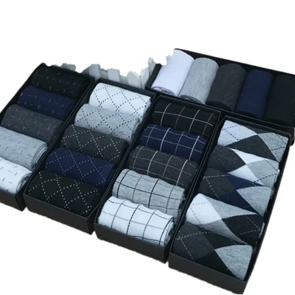 Wholesale Luxury Men's Dress Crew Socks Custom Logo High Quality Cotton Knit Long Business Office Classic Style Assurance